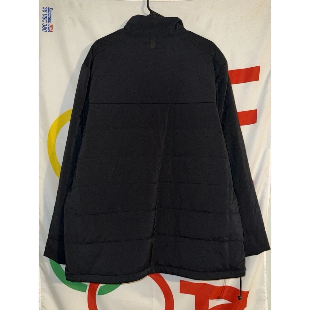 Air Jordan Puffer Jacket Mens 2XL Black 1/2 Zip Pullover Basketball
